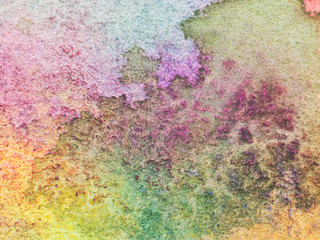 Color and texture of hand painted watercolor on paper