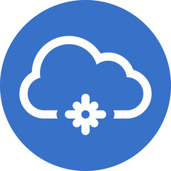 snowflake-in-a-cloud icon