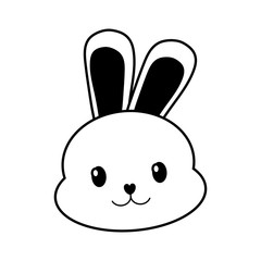 easter bunny beauty line vector illustration eps 10
