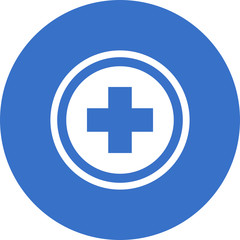 Obraz premium red cross icon