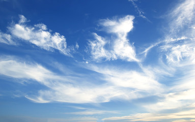 Obraz premium Blue sky white clouds Abstract nature