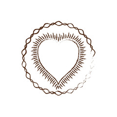 heart border decoration icon vector illustration eps 10