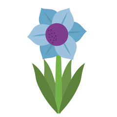 mona lisa blue flower natural vector illustration eps 10