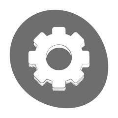 gear engineer work cooperation icon color vector illustration eps 10