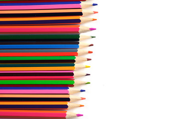 Drawing materials: pencils of different colors