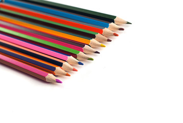 Drawing materials: pencils of different colors