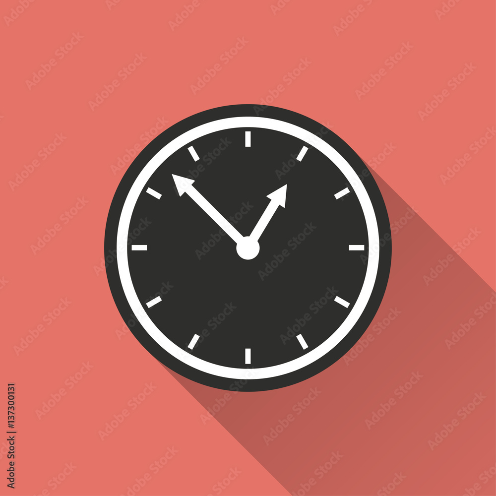 Wall mural clock vector icon