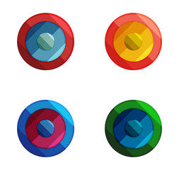 Vector circle banners