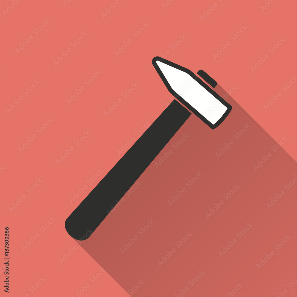 Wall mural Hammer vector icon