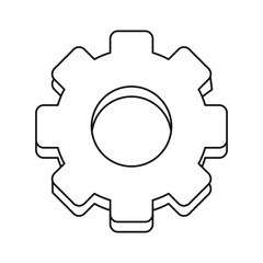 gear engineer work cooperation thin line vector illustration eps 10