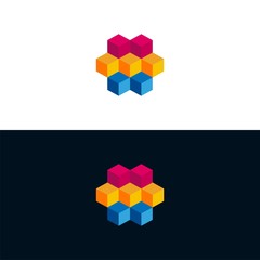 Cube logo vector