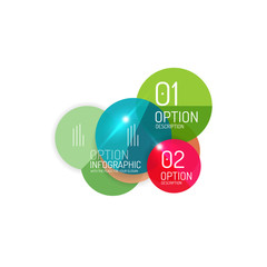 Infographics geometric business template