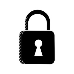 padlock security system technology pictogram vector illustration eps 10