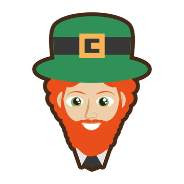 Leprechaun Beard Hat St Patricks Vector Illustration Eps 10