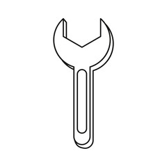 wrench maintenance equipment repair thin line vector illustration eps 10