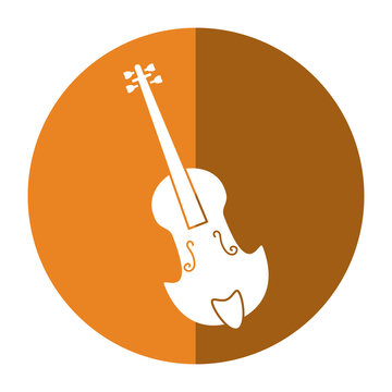 fiddle classical music instrument shadow vector illustration eps 10