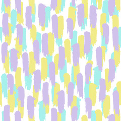 Paint strokes. Vector hand drawn seamless pattern. Colorful background