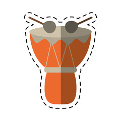 cartoon drum djembe percussion african vector illustration eps 10