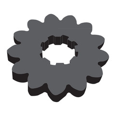 Monochrome image of metal gears