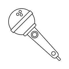 microphone voice audio music thin line vector illustration eps 10