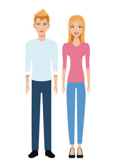 couple young social community vector illustration eps 10
