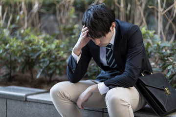 depressed young man portrait