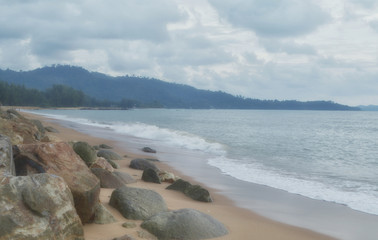 sand beach and sea wave background