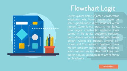 Flowchart Logic Conceptual Banner