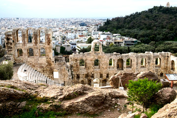 Fototapeta na wymiar The ancient greek Acropolis in Athens
