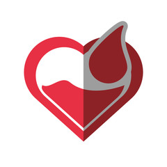 heart blood drop donation symbol vector illustration eps 10