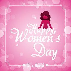 happy womens day bubbles background vector illustration eps 10