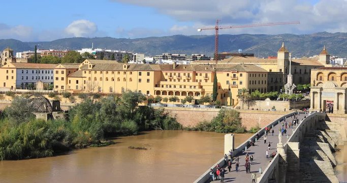 Panorama of Cordoba made from top of Torre De Calahorra tower in Cordoba, Andalusia, Spain
