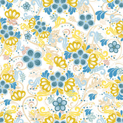 Seamless repeating floral pattern.Vector