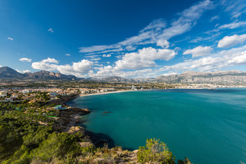 Fototapeta na wymiar Panoramic view over Albir in Alicante,Spain