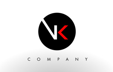 VK Logo.  Letter Design Vector.