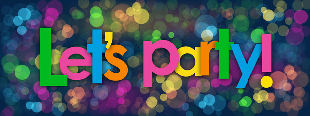 LET’S PARTY Colourful Card