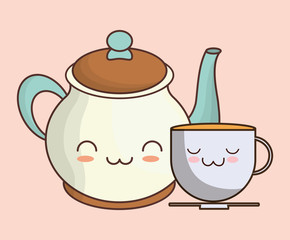 breakfast kawaii food icon image vector illustration design 