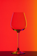 wineglass on colorful background