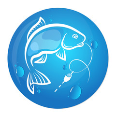 Fish and water drop design for fishing