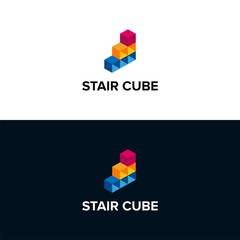 Stair cube logo