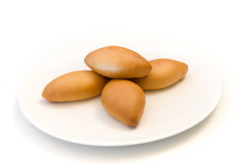 white dish with a delicious hot cakes