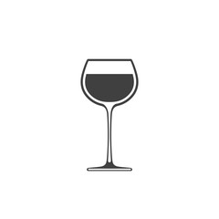 Goblet of wine icon, wineglass placed on white background