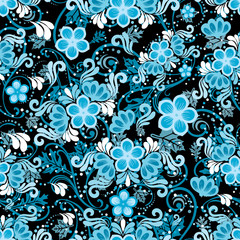 Seamless repeating floral pattern.Vector