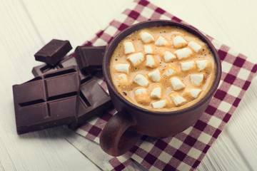 cocoa with marshmallows and chocolate