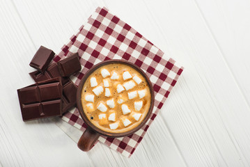 cocoa with marshmallows and chocolate