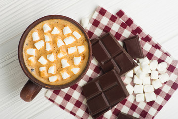 cocoa with marshmallows and chocolate