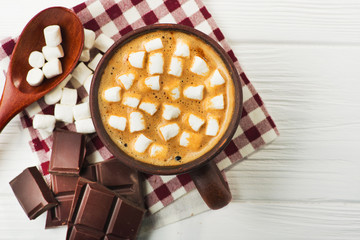 cocoa with marshmallows and chocolate