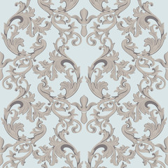 Vintage Baroque damask floral pattern acanthus Imperial style. Vector decor background. Luxury Classic ornament. Royal Victorian texture for wallpapers, textile, fabric