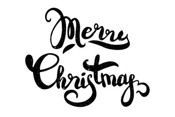Marry Christmas hand lettering.