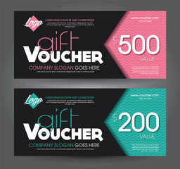Discount voucher template with clean and modern pattern